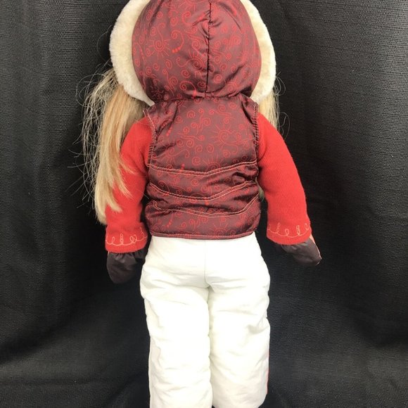 American Doll Kailey Hopkins Snow /winter Outfit 18" Blonde Brown Eyes - Picture 3 of 11